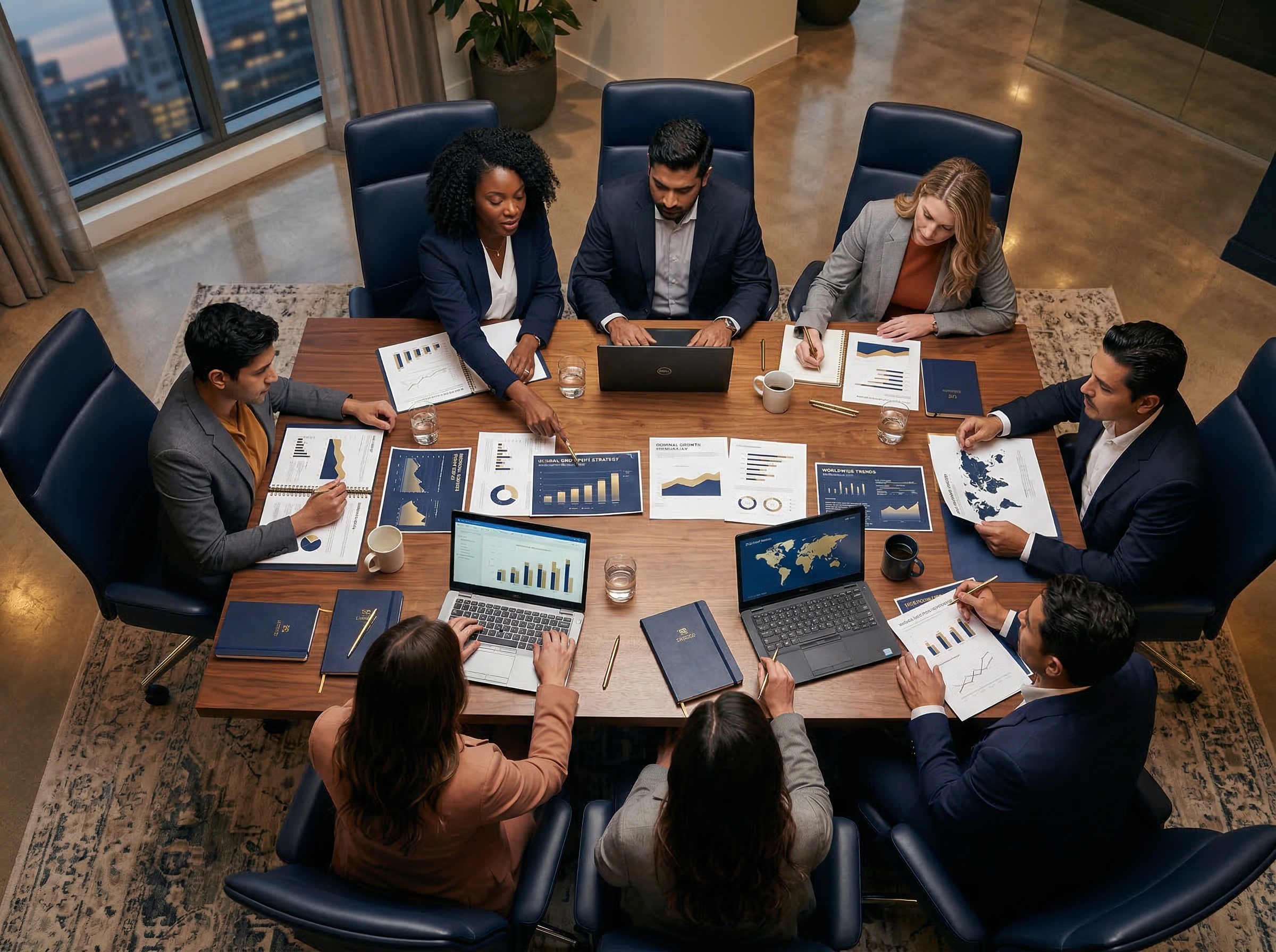 VWB advisory team in collaborative strategy session